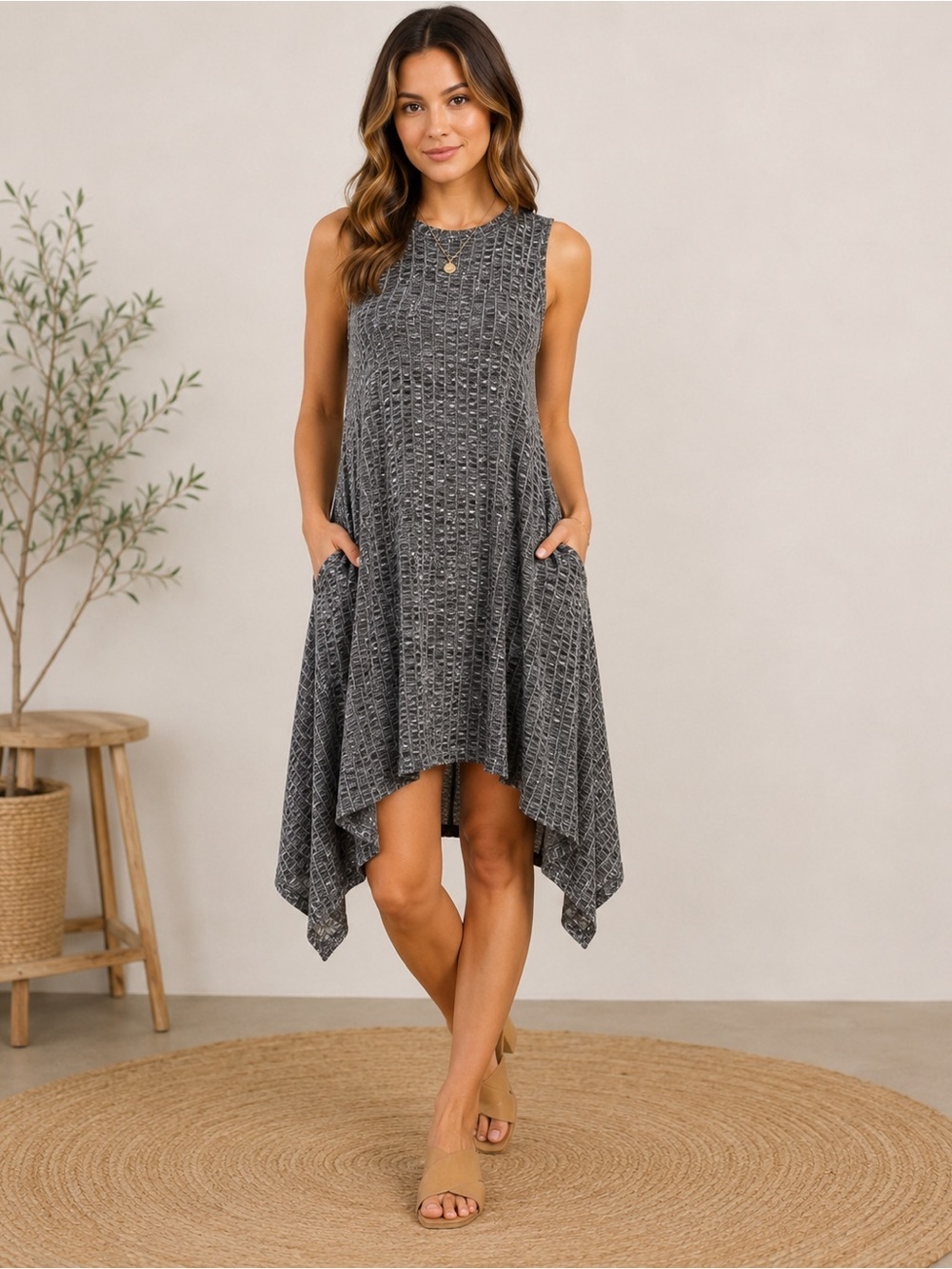 Anthropologie Maeve Emerson Swing Dress Pockets Lined Midi XS